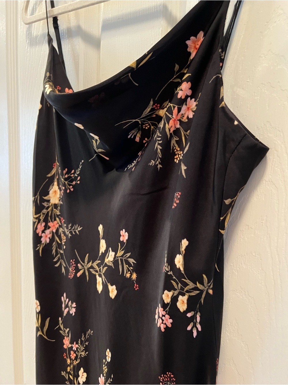 Altar'd State Black maxi Slip Dress with Pink & Green Floral Print boho prairie - Picture 6 of 6